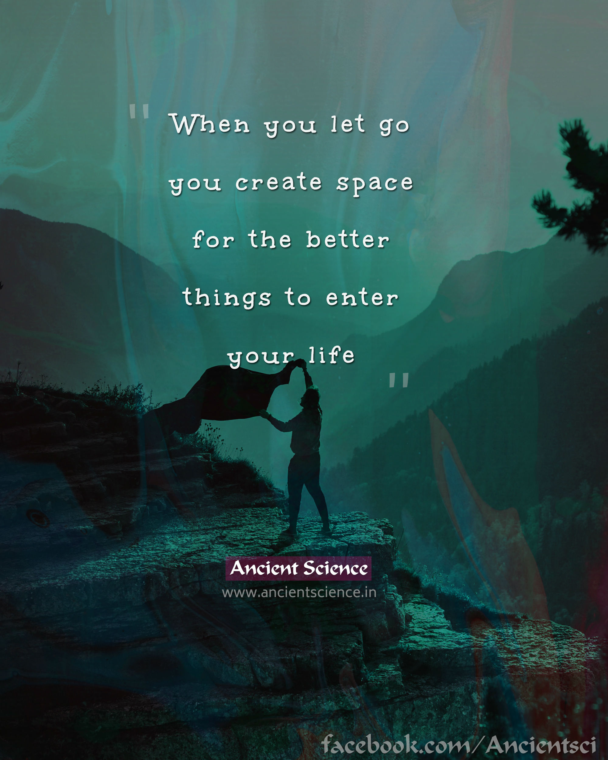 When you let go you create space for better things to enter your life..