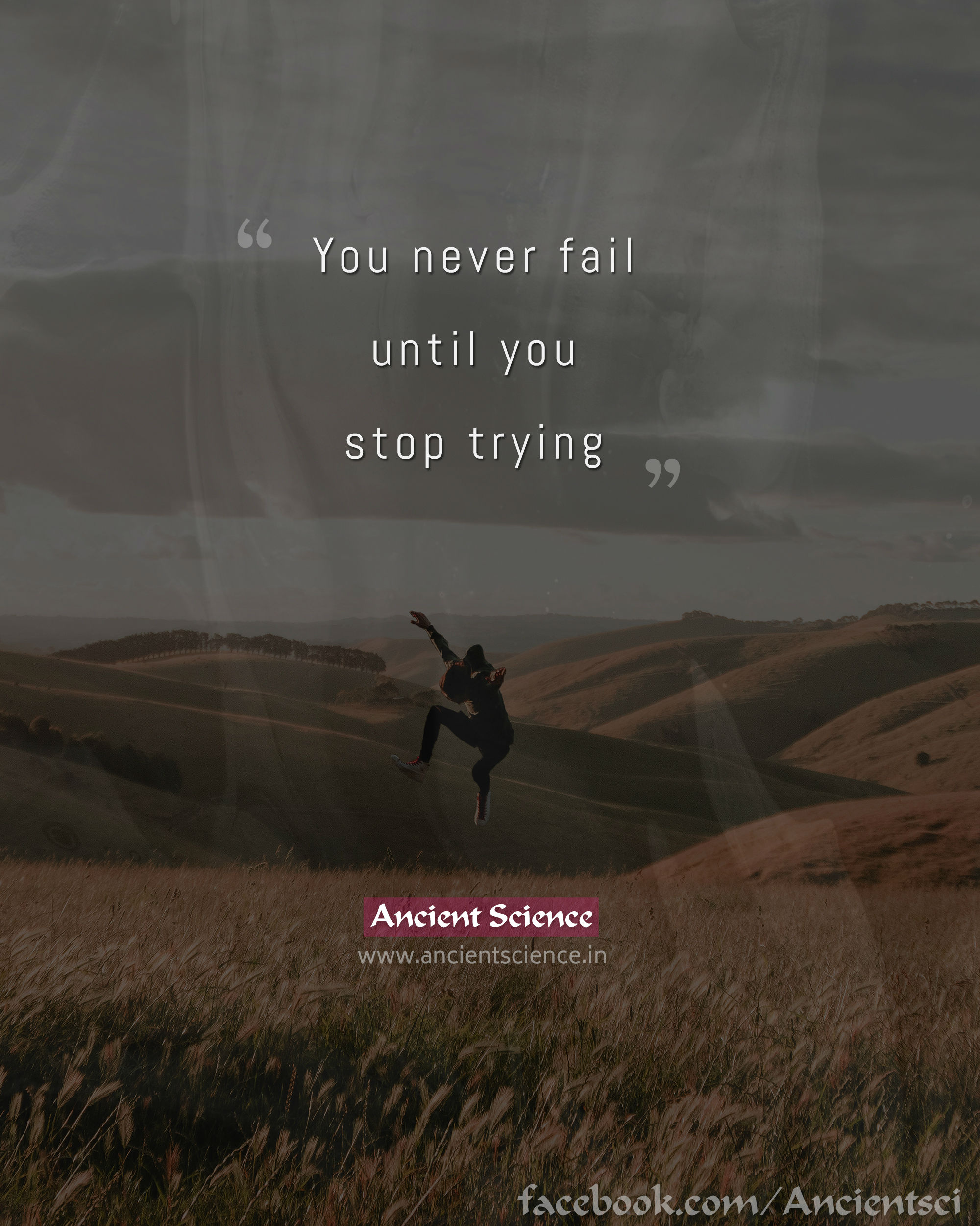 You never fail until you stop trying