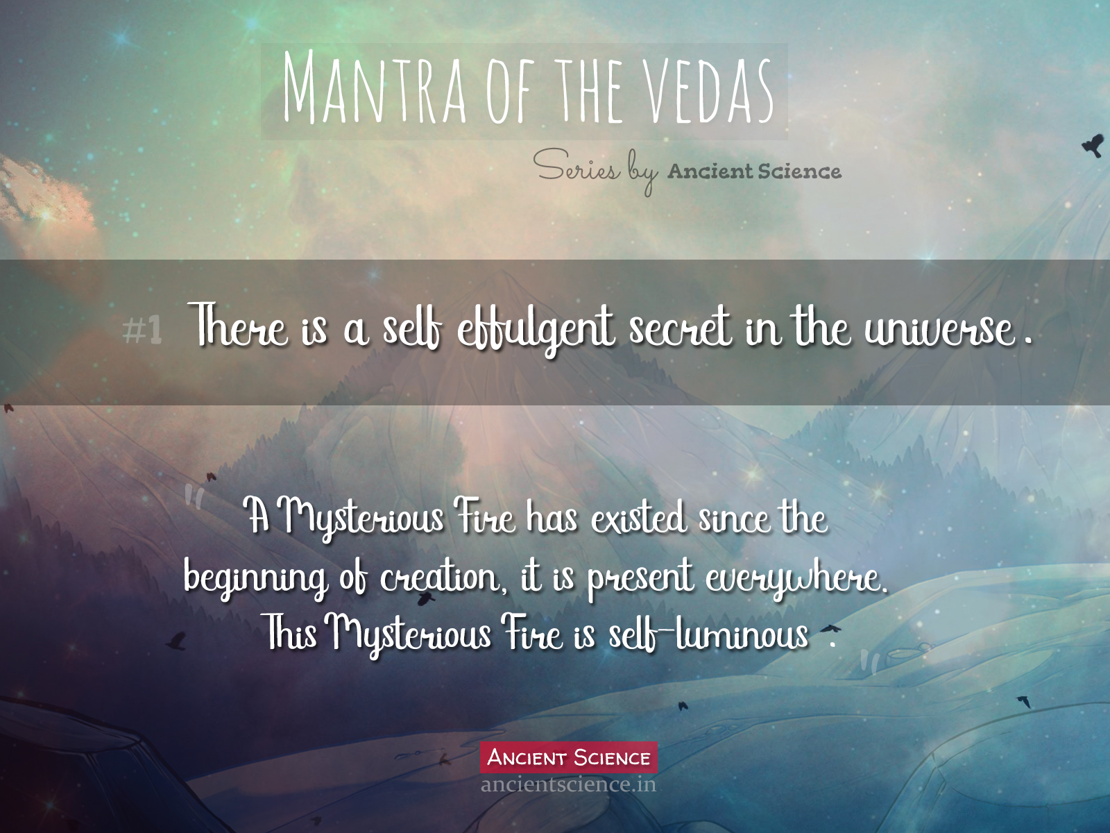 Mantra of the vedas - Mantra 1